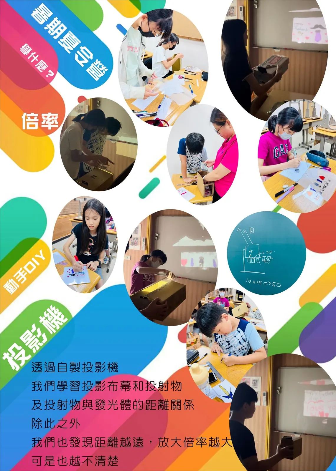 簡易投影與光學實驗活動花絮